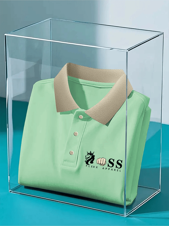 Camisa polo retro Letter Design estampado casual para hombre