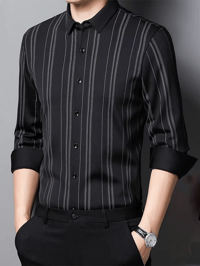 Camisa a rayas ejecutivo casual para hombre