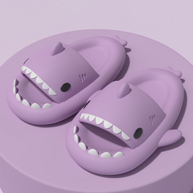 De moda Creative Cartoon Inner And Outer suave Bottom Non-Slip Shark Slippers
