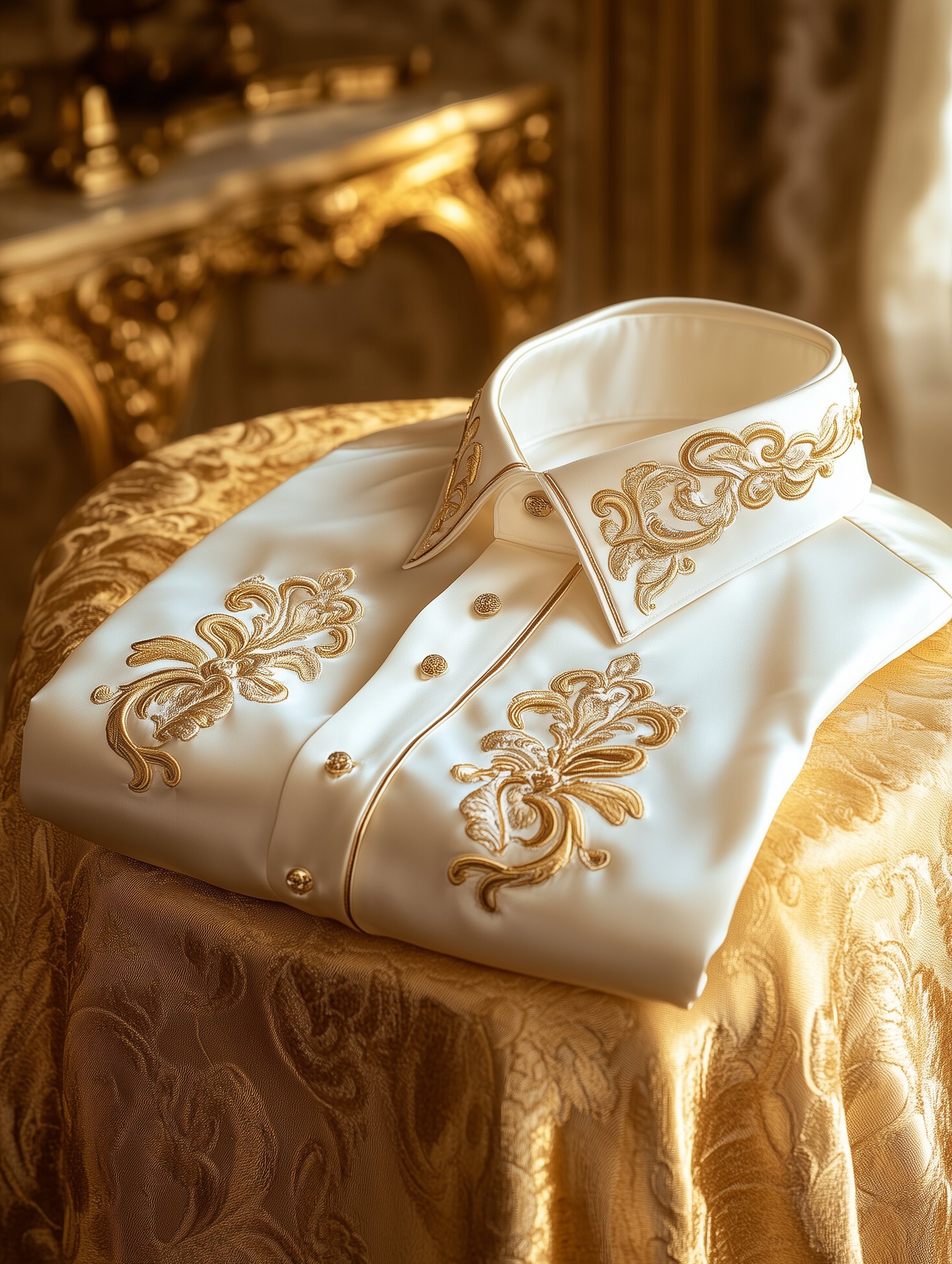 Camisa Baroque de manga corta con botones para hombre
