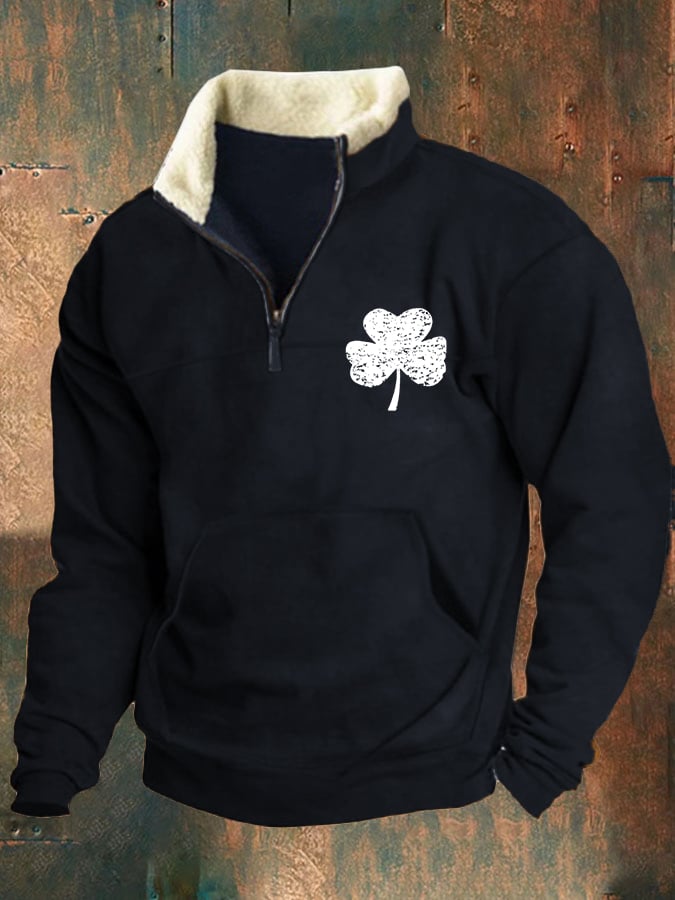 Sudadera St. Patrick's Day Shamrock estampado para hombre