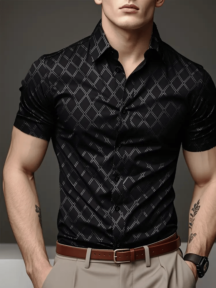 Camisa ejecutivo de manga corta para hombre