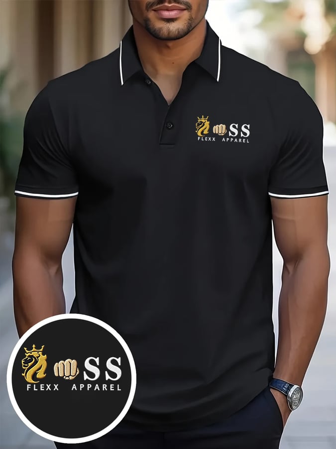 Camisa polo de moda gráfico Design casual para hombre