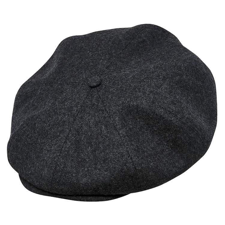 Gorras Genuine Scottish Harris Tweed 8 Panels Man Black Grey