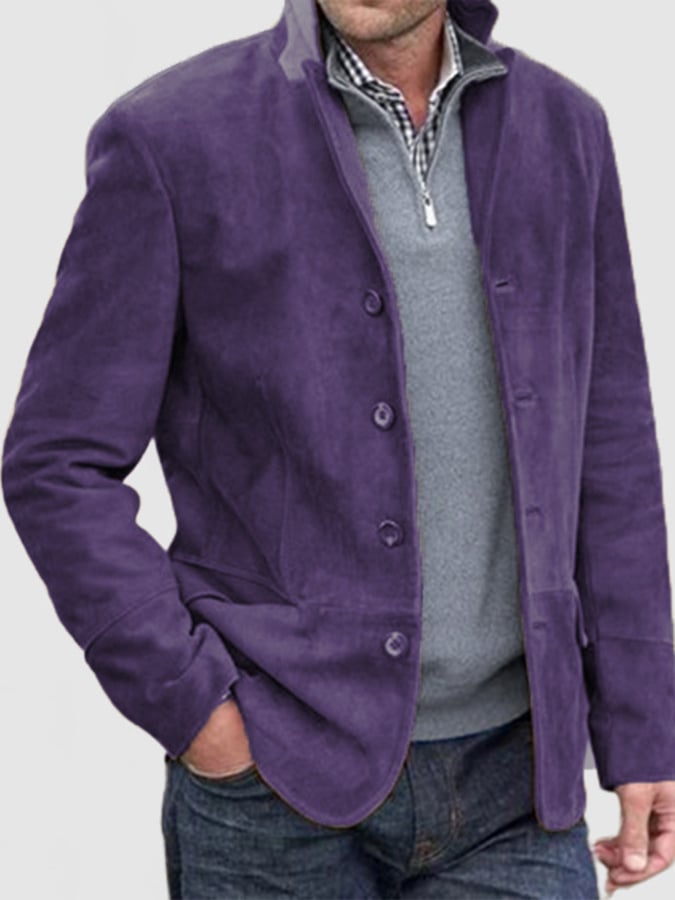 Chaqueta vintage Single Breasted bolsillo Gentleman's ejecutivo Suit para hombre