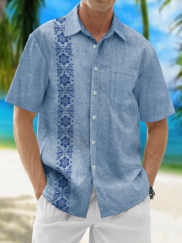 Camisa Moisture Wicking a rayas Botanical Bowling