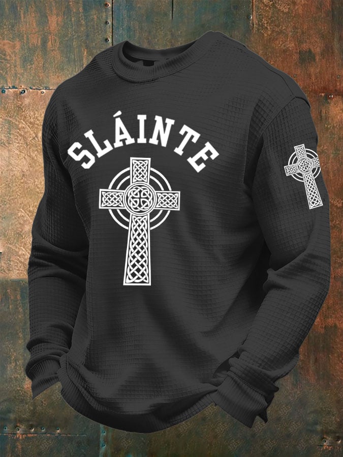 Camiseta St. Patrick's Day estampado Waffle para hombre