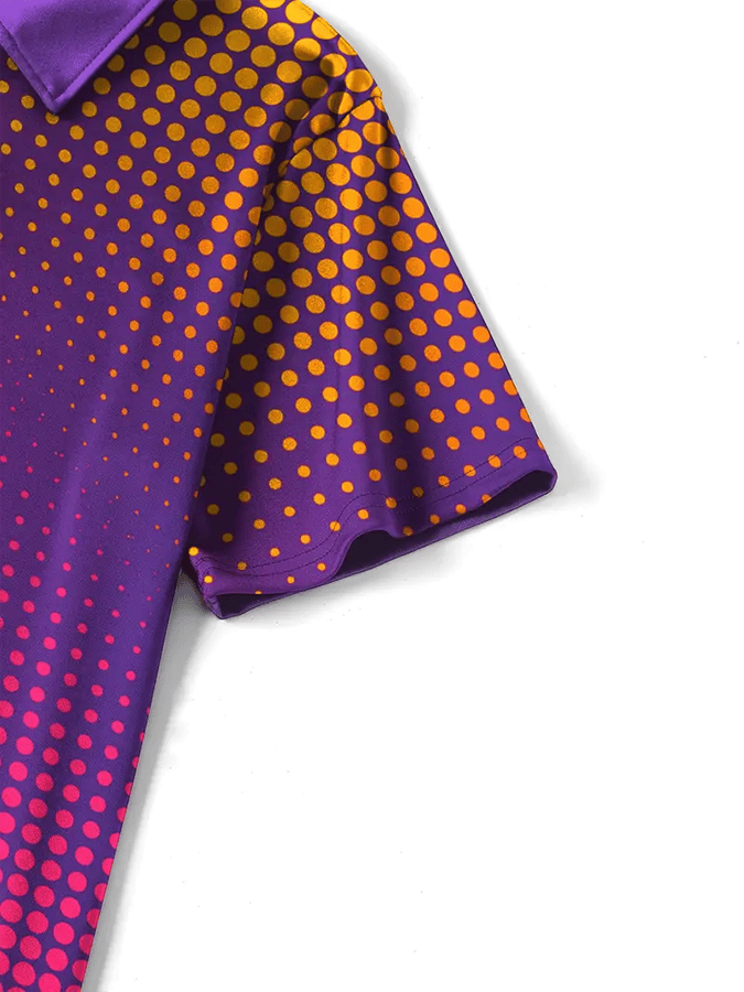 Camisa polo Golf casual estampado casual para hombre