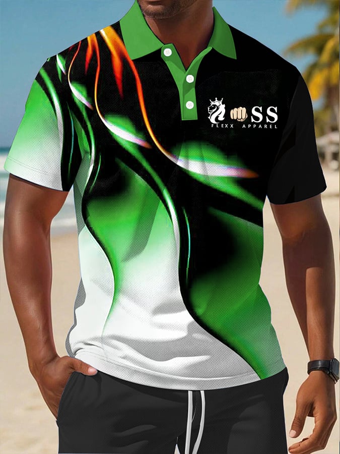 De moda casual ejecutivo Contrast Color Polo para hombre
