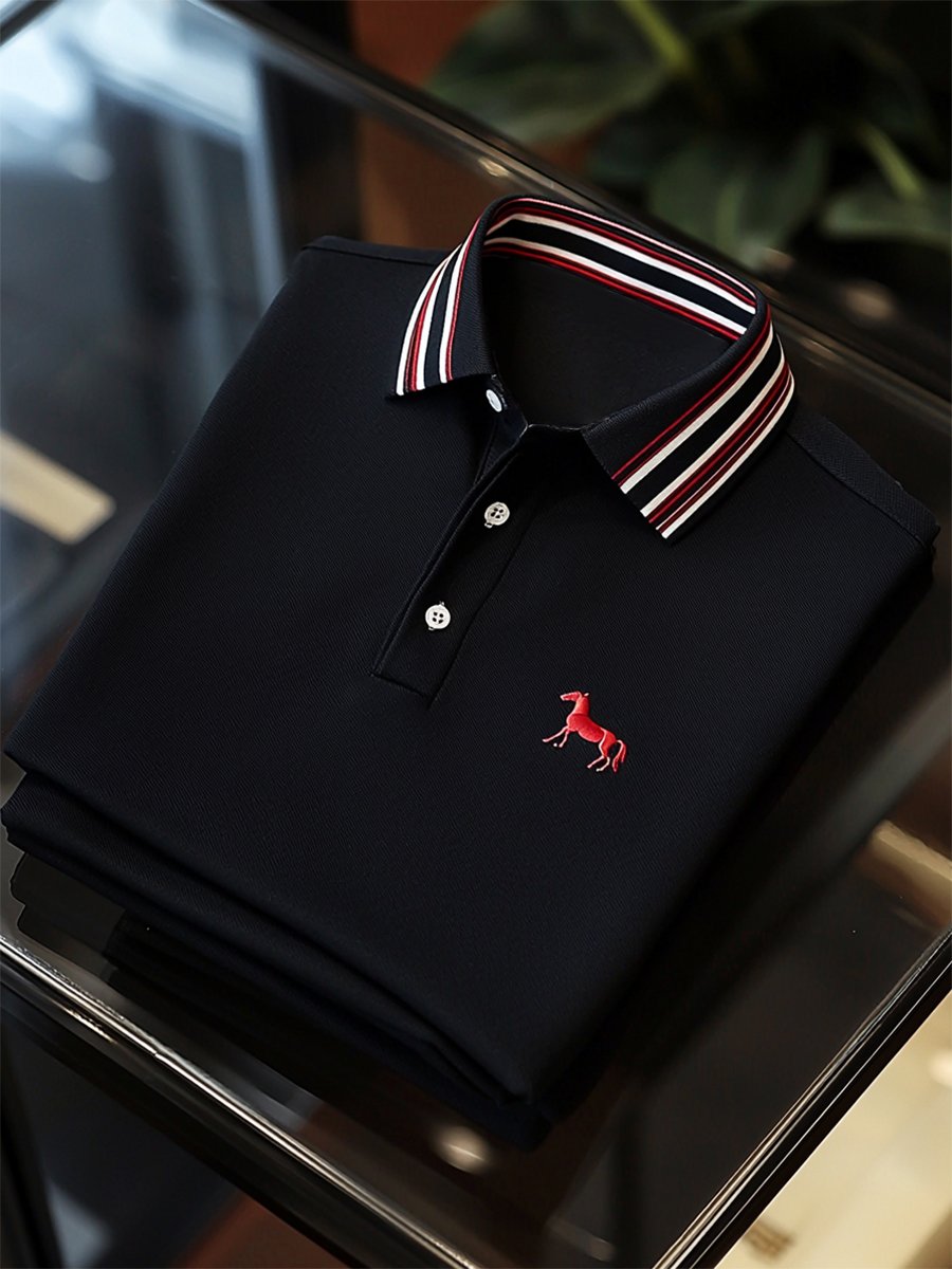 Camisa polo ejecutivo casual Button de manga corta para hombre