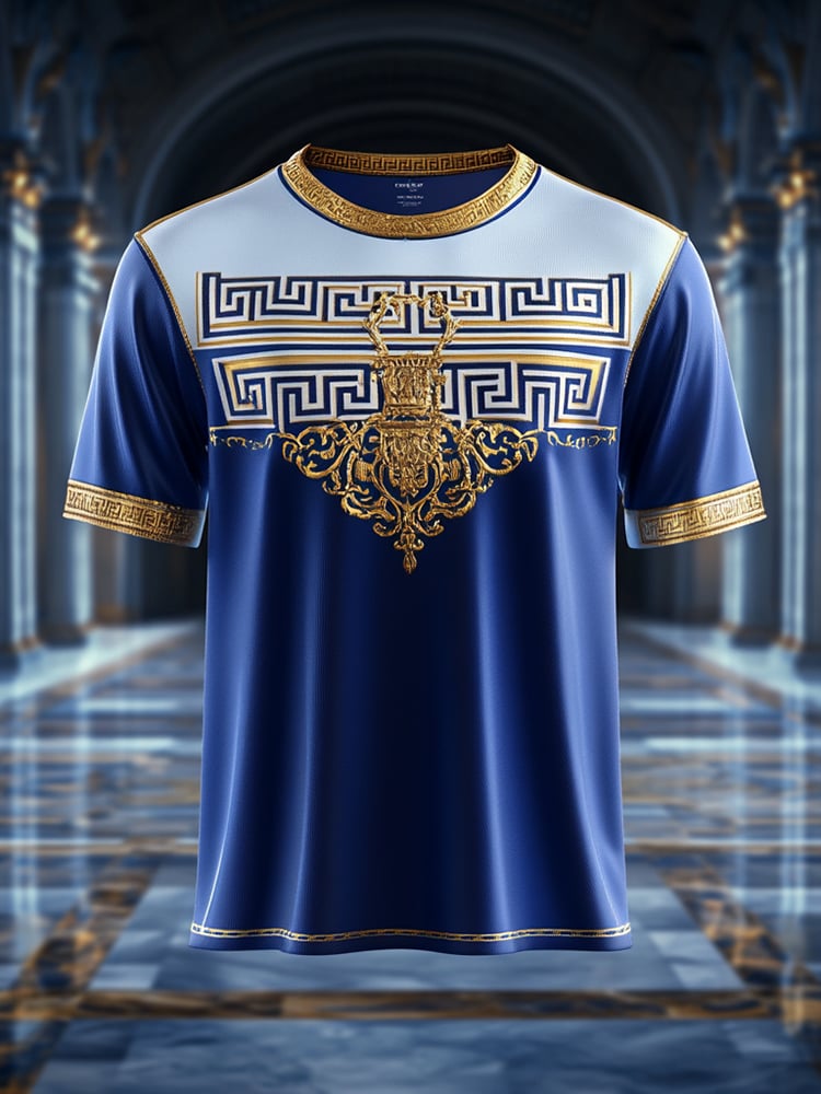 Camiseta ejecutivo Tiger estampado de manga corta para hombre