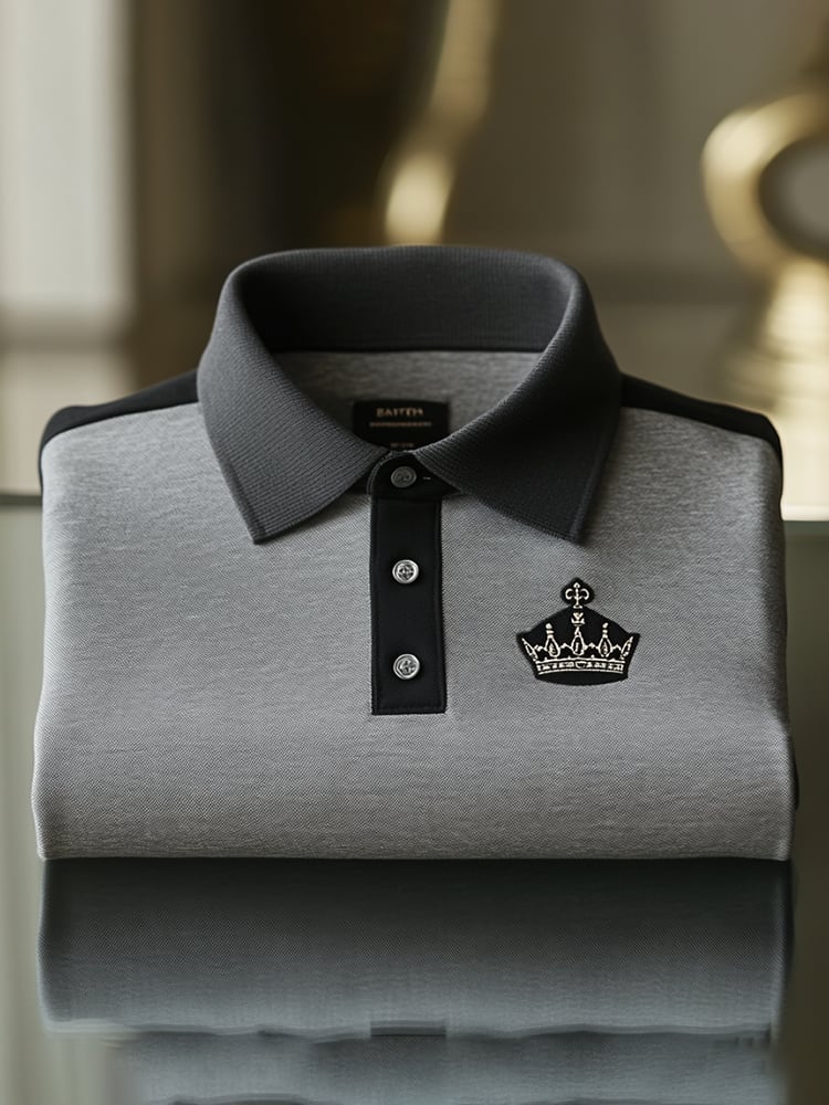 Camisa polo ejecutivo casual Button de manga corta para hombre