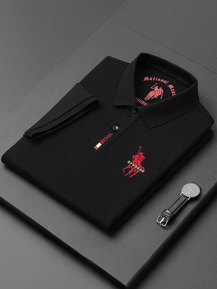 Camisa polo ejecutivo casual Button de manga corta para hombre