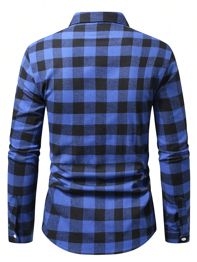 Camisa a cuadros ejecutivo casual para hombre