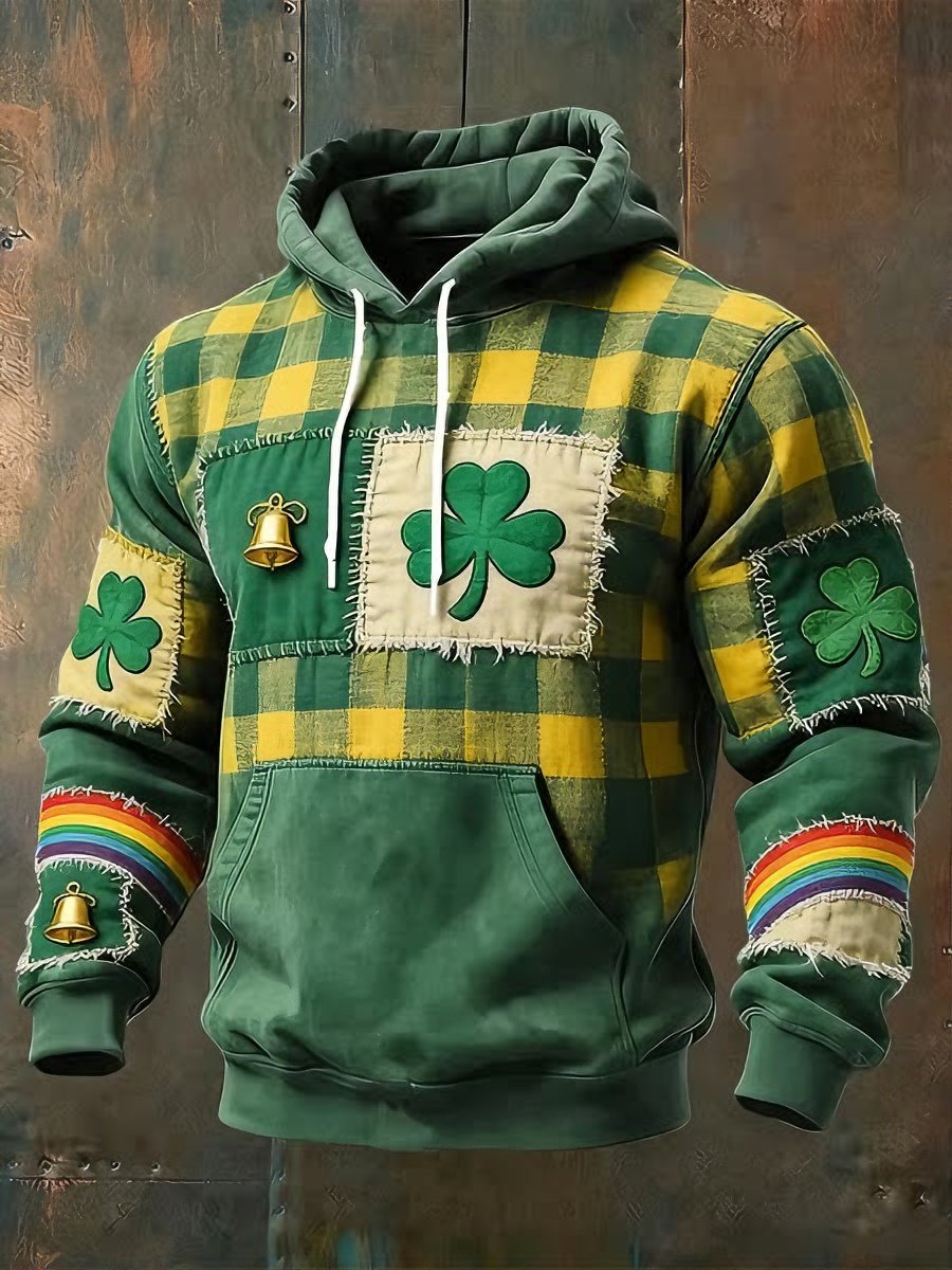 Sudadera casual St. Patrick'S Day estampado Hooded para hombre
