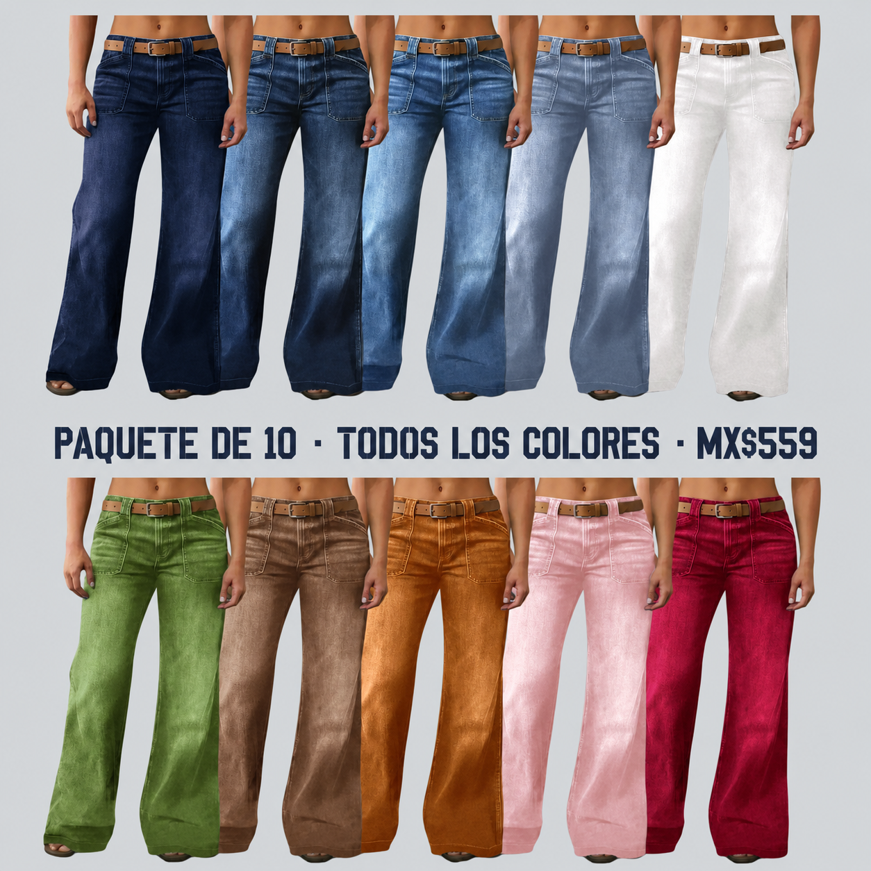 Jeans holgados de pierna recta para mujer · vista 3