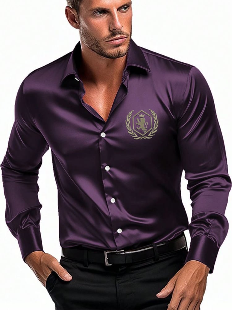 Camisa de lujo ejecutivo de manga larga para hombre