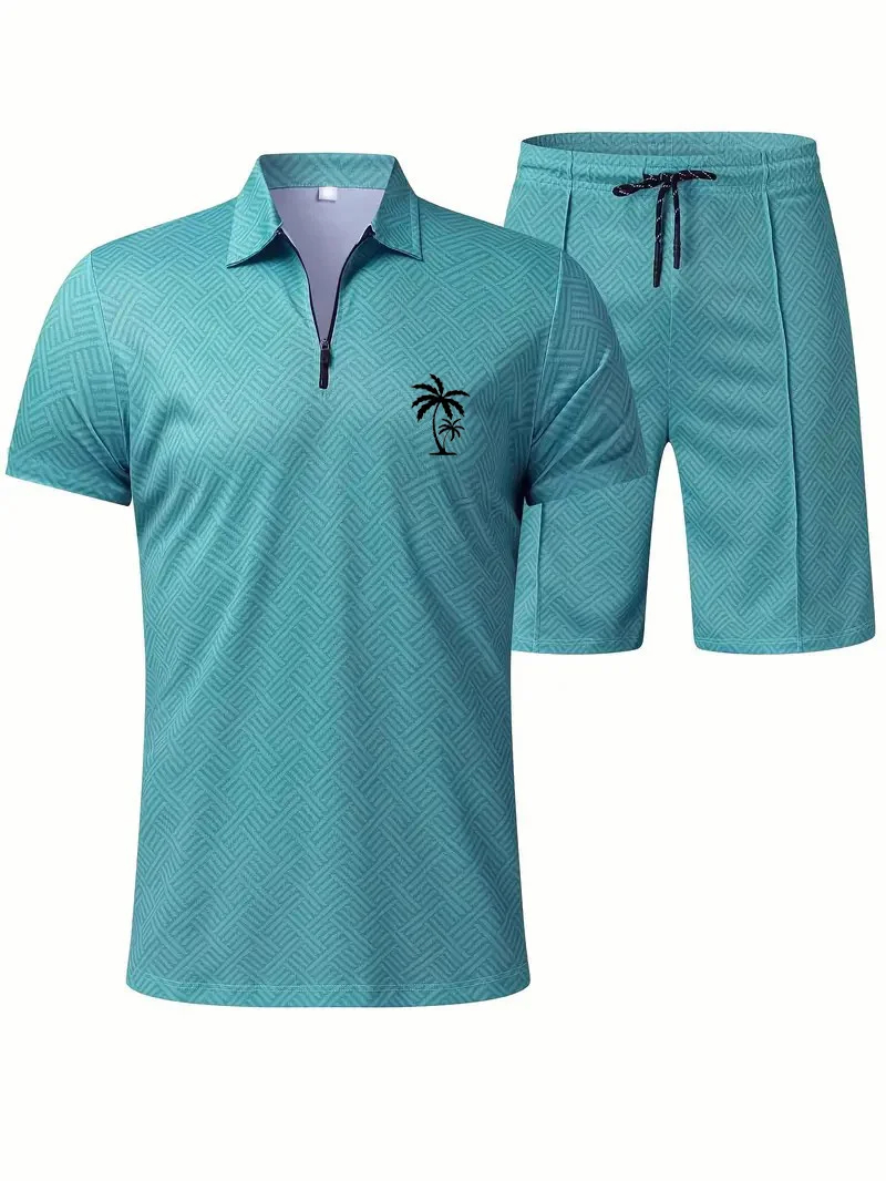 Camisa polo Suitmens para uso diario casual Collar Zipper Set 214 para hombre