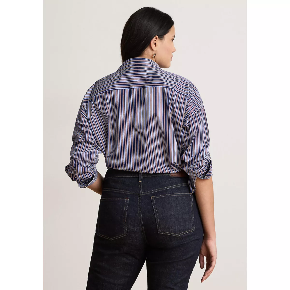 Relaxed Fit Striped Broadcloth Shirt - 7