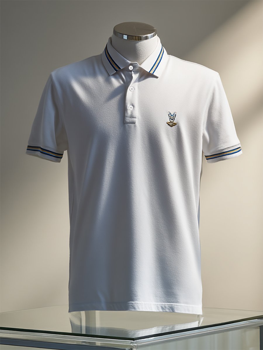 Camisa polo ejecutivo casual Button de manga corta para hombre