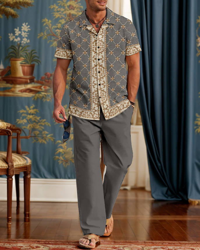 Rianmond Gorgeous Geometry Patterns Walking Suit para hombre