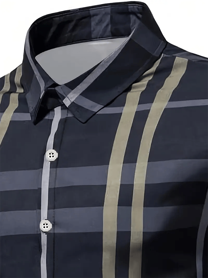 Camisa a cuadros ejecutivo casual para hombre