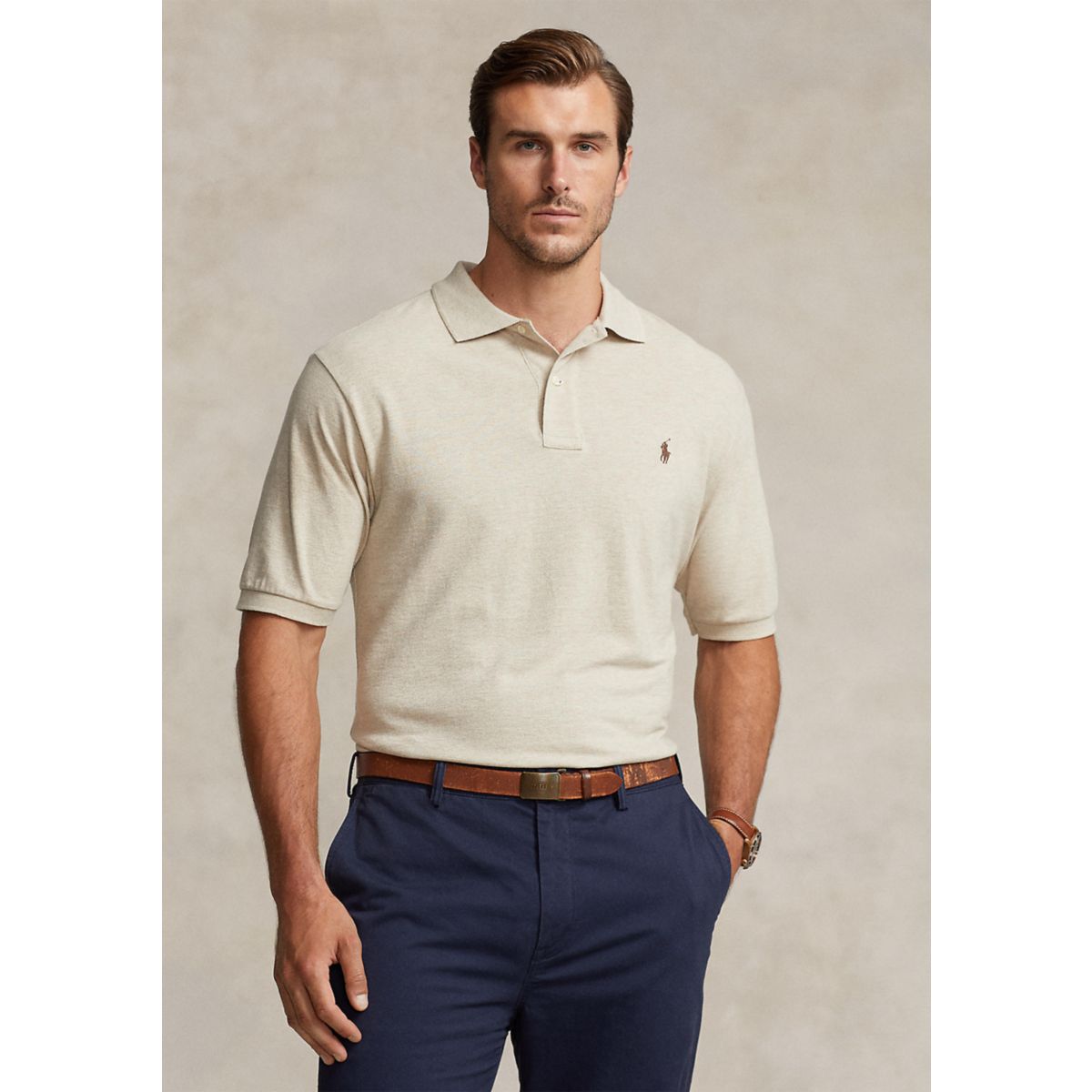 Big & Tall Classic Fit Mesh Polo Shirt - 3