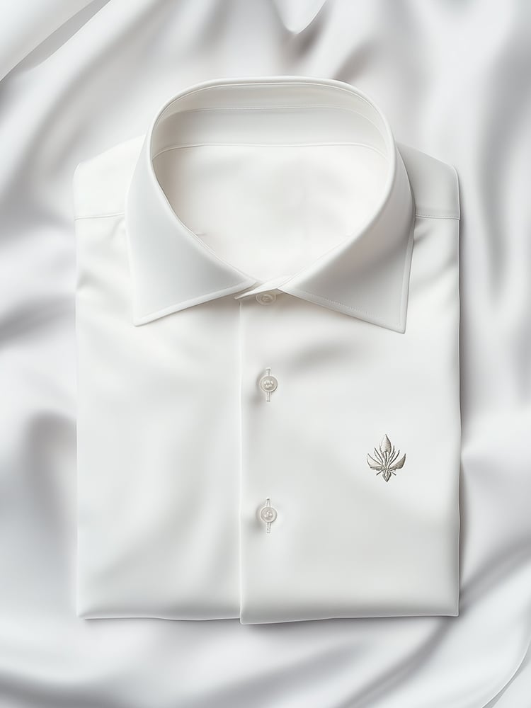 Camisa ejecutivo casual Logo solapa de manga corta para hombre