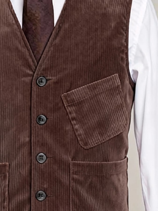 Chaqueta Basic casual pana chaleco/Sleeveless para hombre