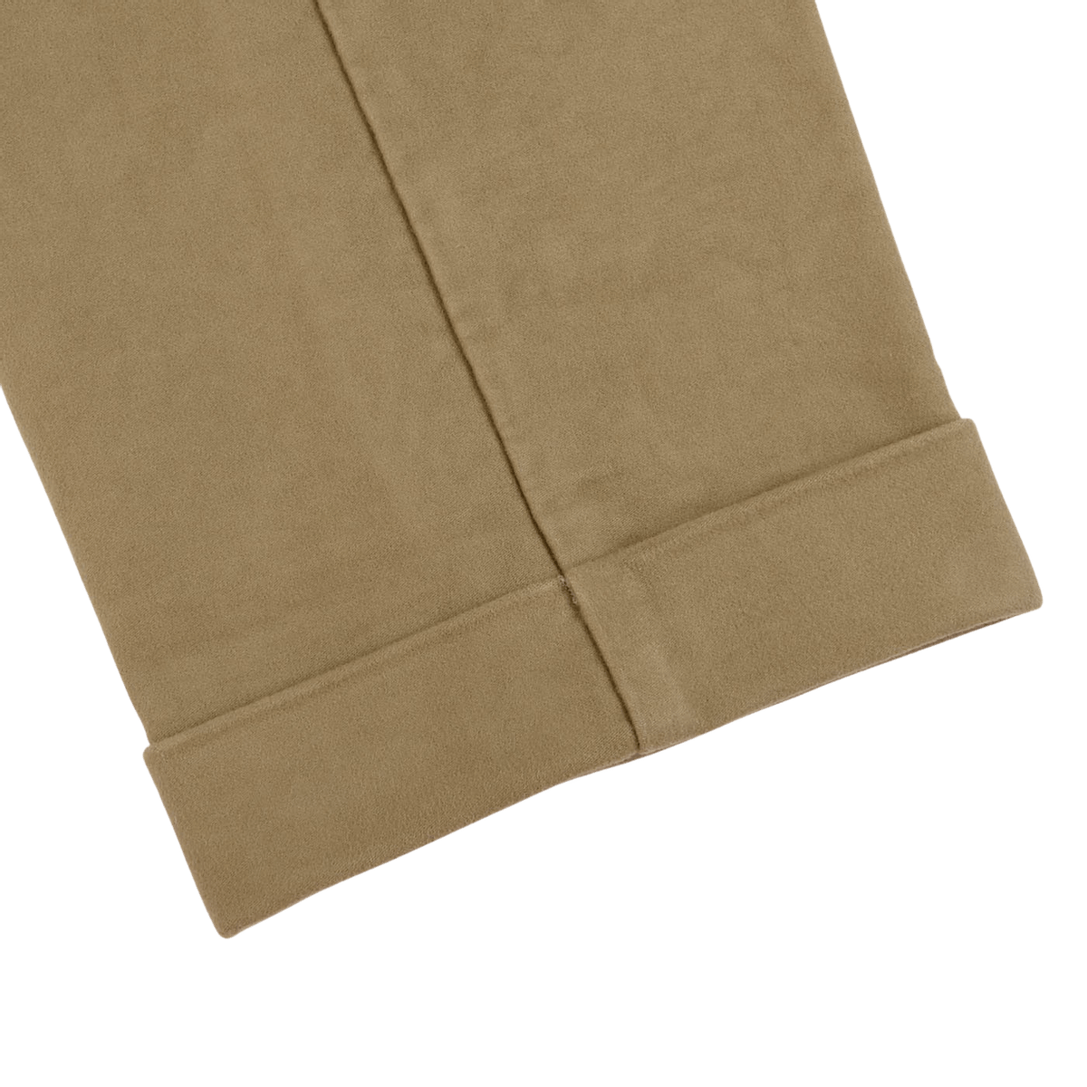 Beige Washed Moleskin de algodón Trousers