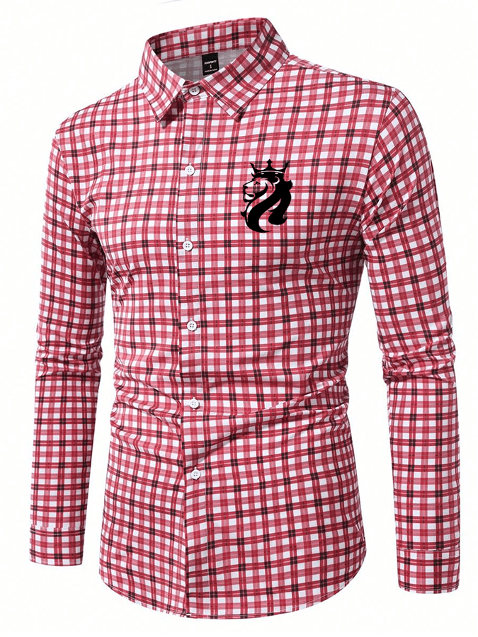 Camisa a cuadros ejecutivo casual para hombre