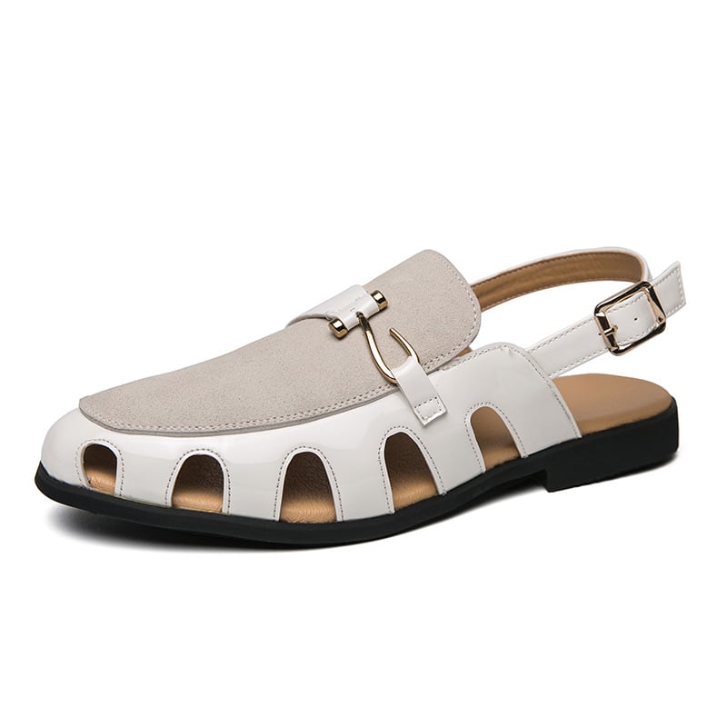 Sandalias retro transpirable Hollow Buckle Dress