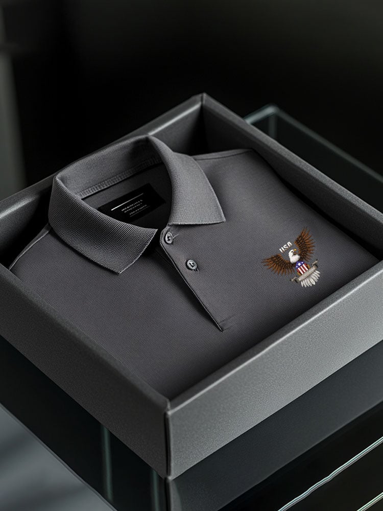Camisa polo ejecutivo casual Button de manga corta para hombre