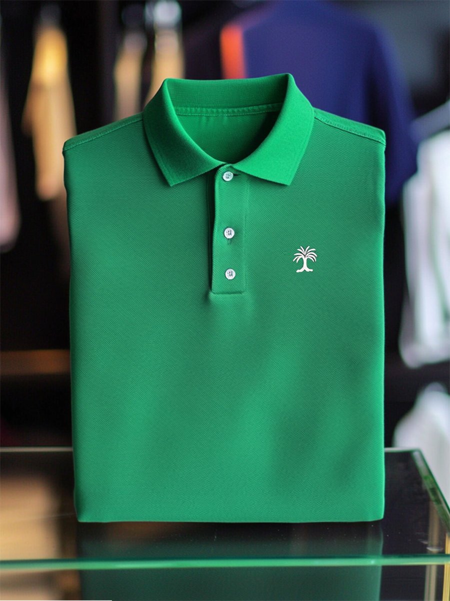 Camisa polo ejecutivo casual Button de manga corta para hombre