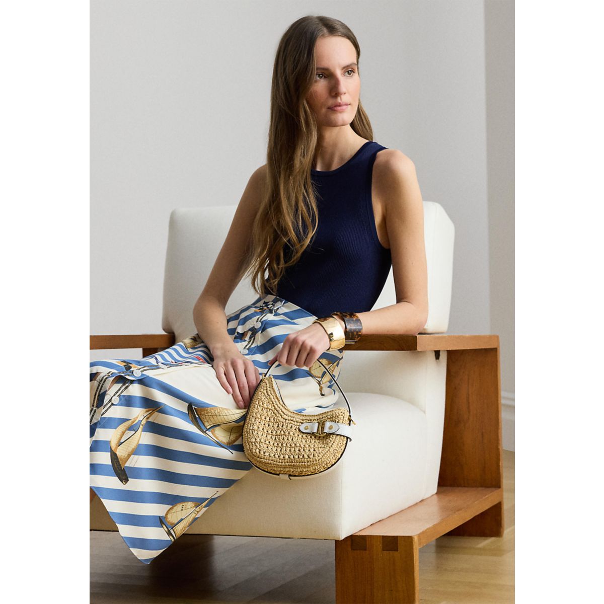 Woven Straw Small Tasha Crossbody Bag - 2