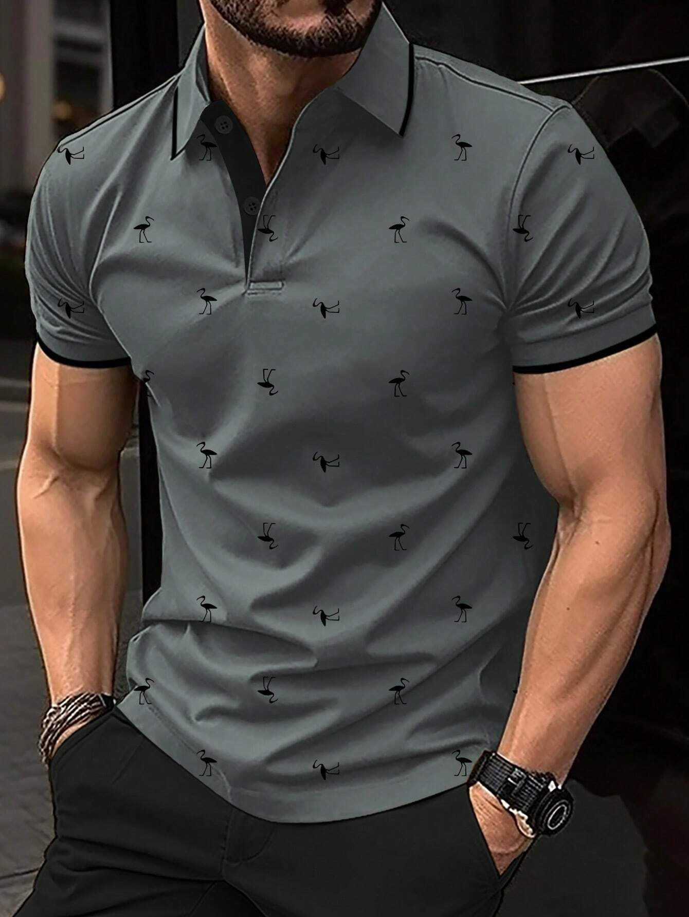 Camisa polo casual para hombre