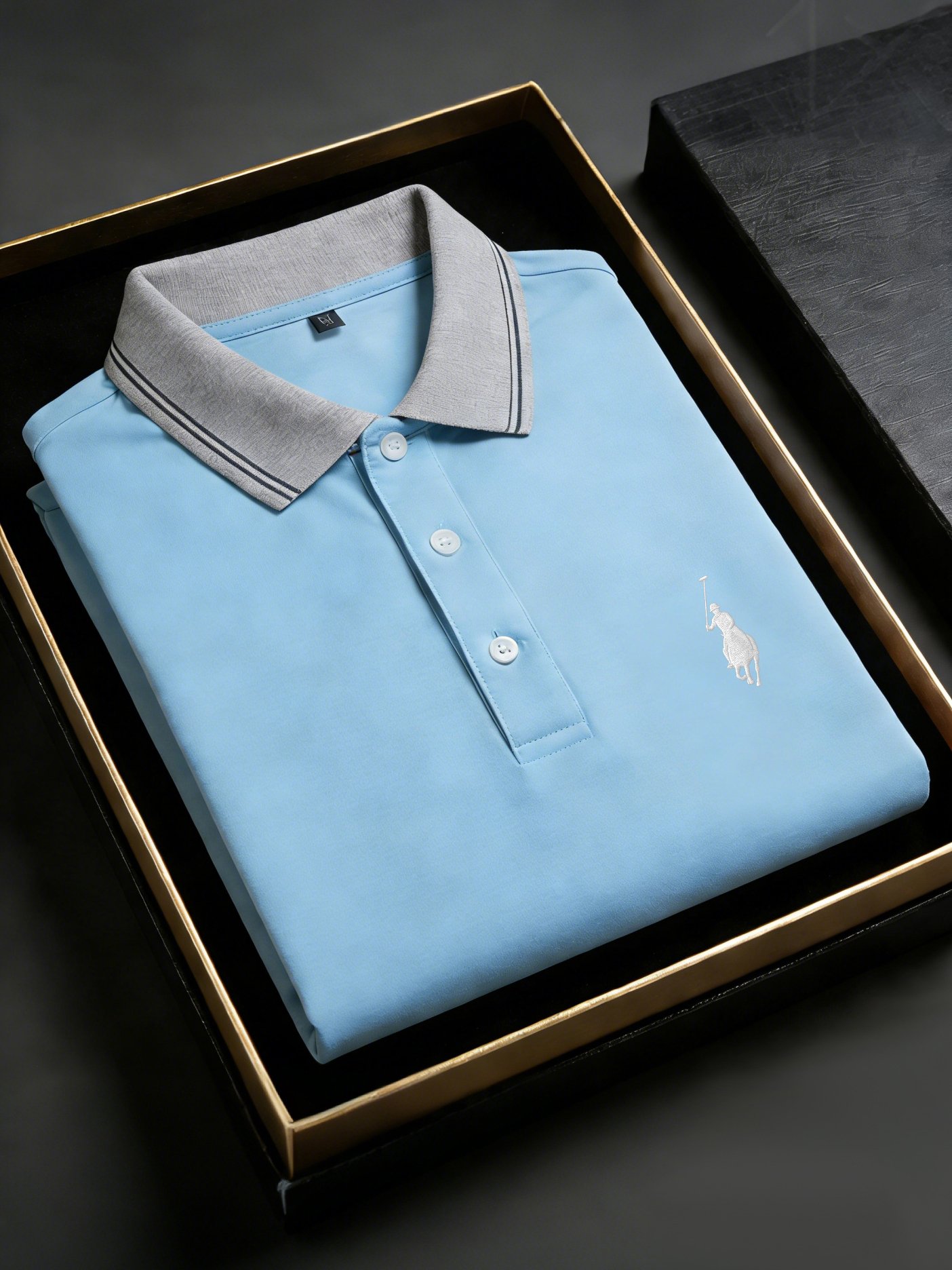 Camisa polo ejecutivo Style estampado de manga corta para hombre
