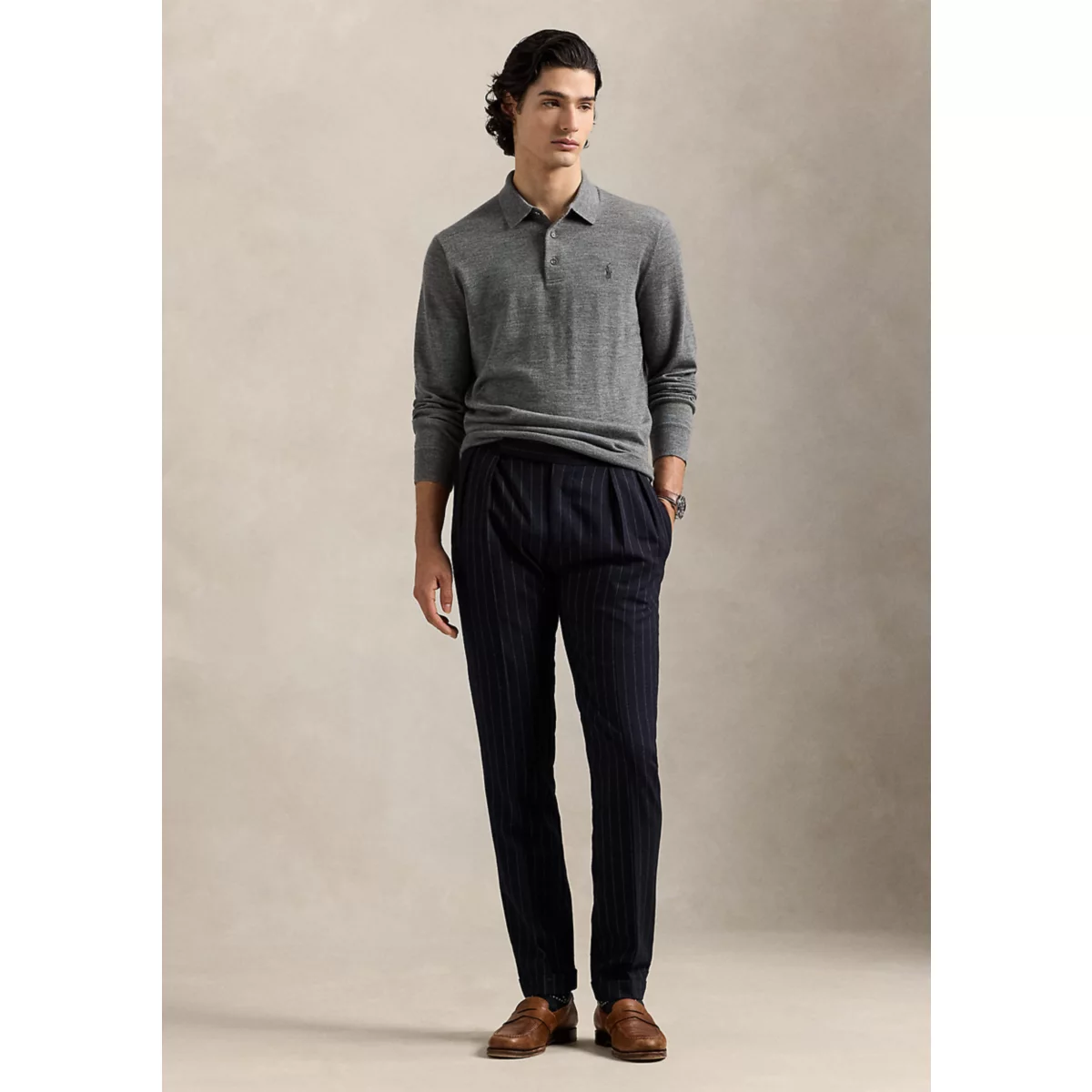 Wool Polo-Collar Sweater - 5