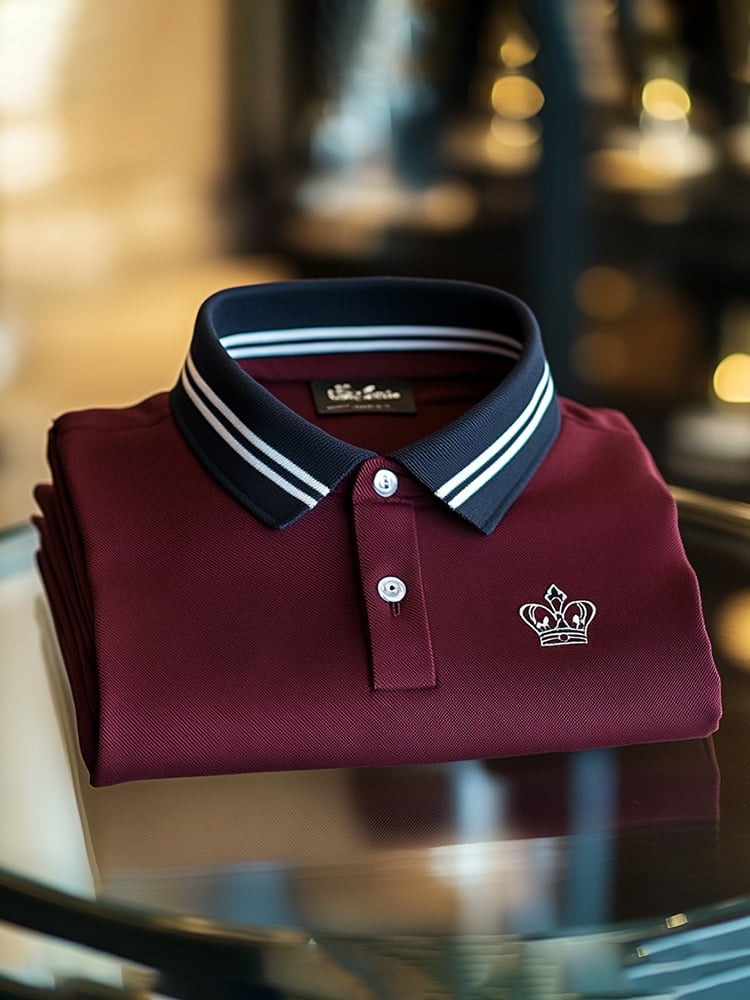 Camisa polo ejecutivo casual Button de manga corta para hombre