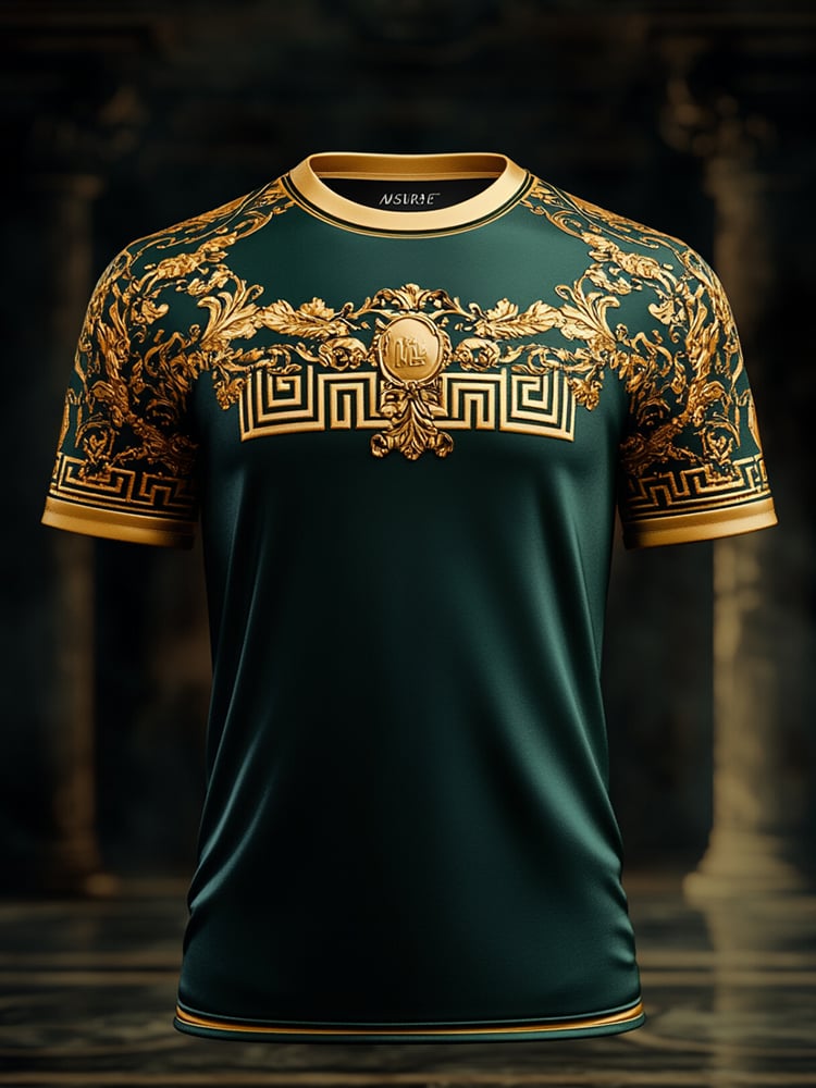 Camiseta ejecutivo estampado de manga corta para hombre