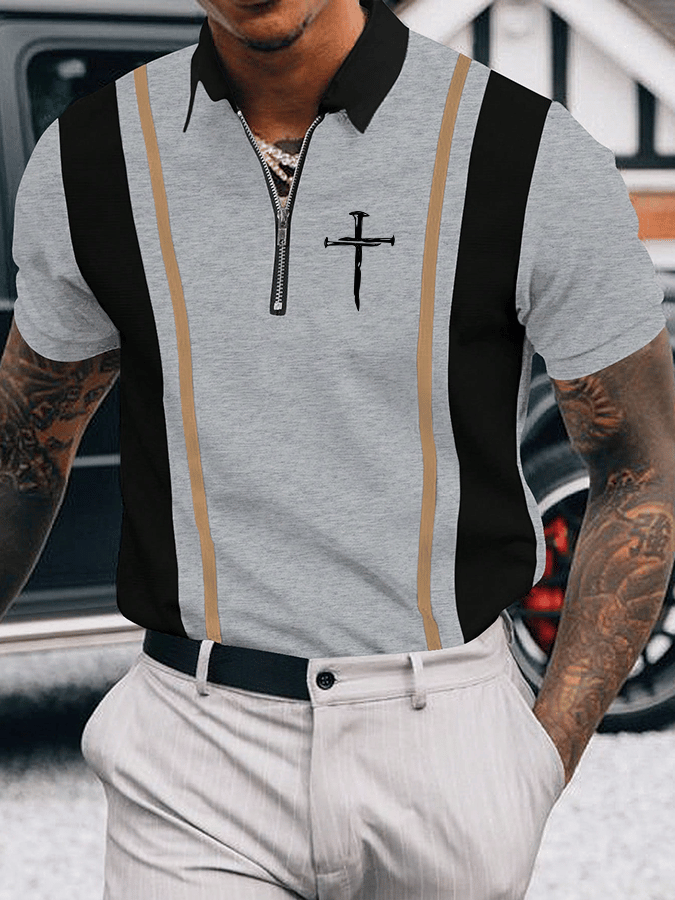 Camisa polo Faith estampado casual para hombre