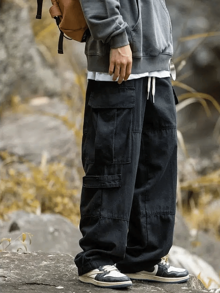 Vintage Multi-bolsillo Overalls para hombre