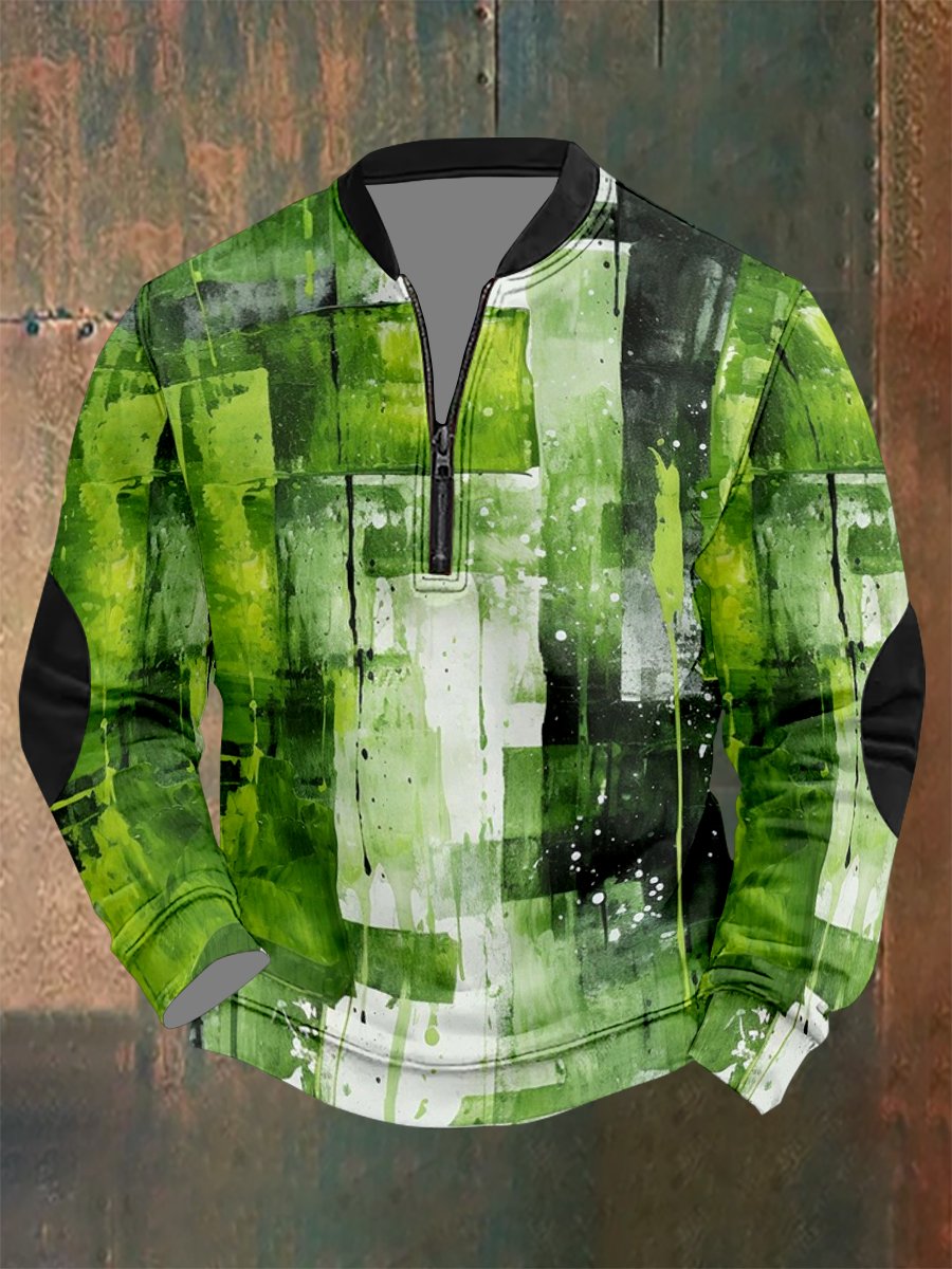 Sudadera vintage geométrico Style estampado para hombre