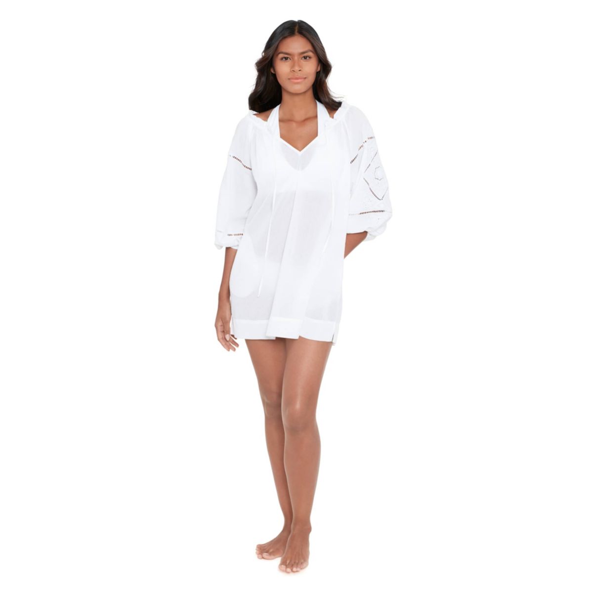 Embroidered Dress Coverup - 4