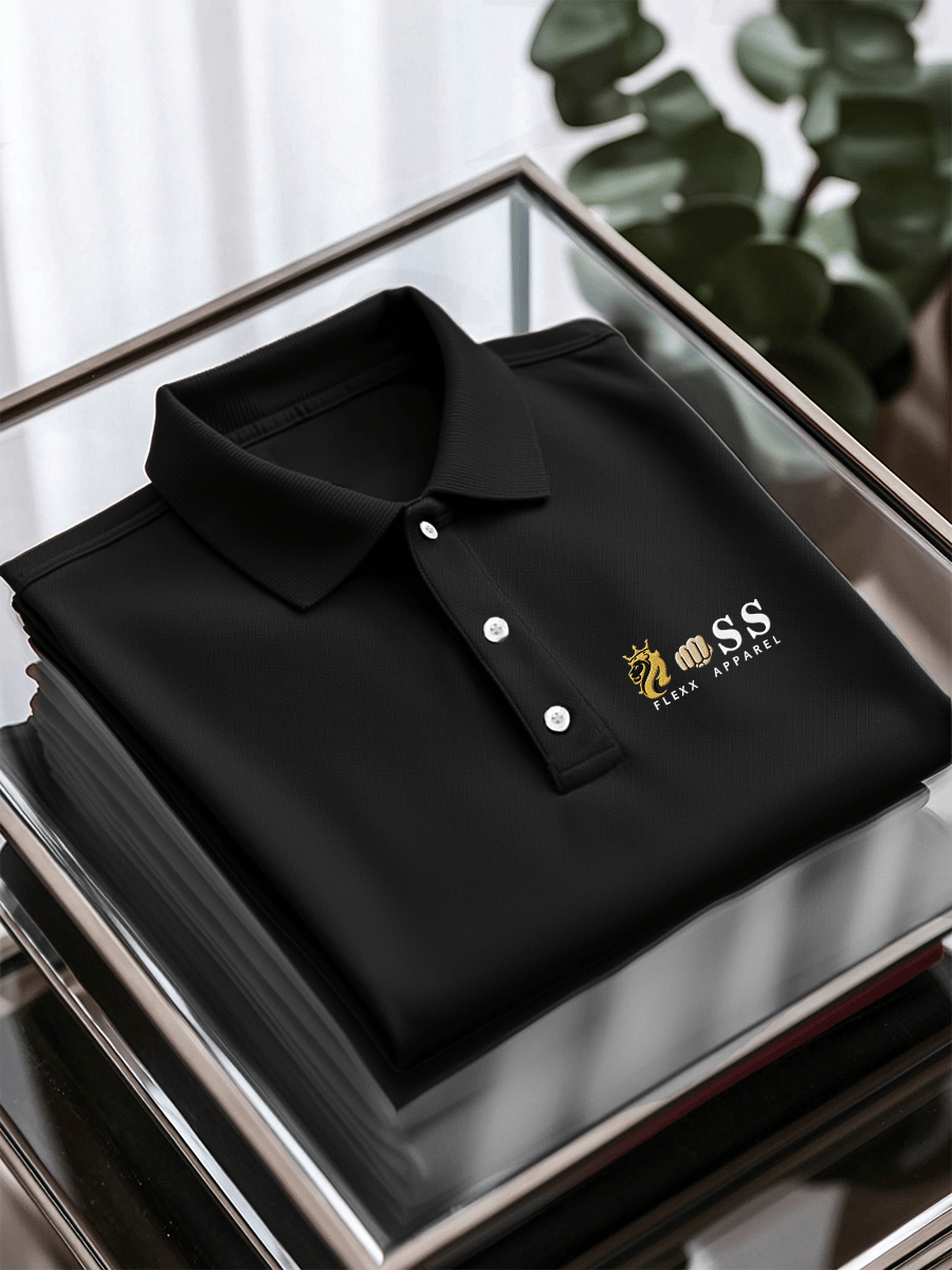 Camisa polo ejecutivo casual estampado de manga corta para hombre