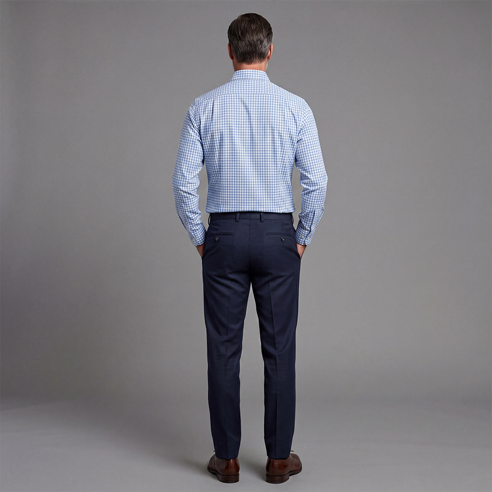 Camisa Four-Way elástico casual Checkered