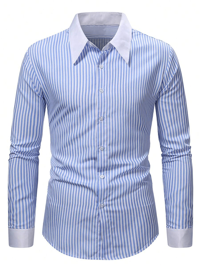 Camisa a rayas ejecutivo casual para hombre