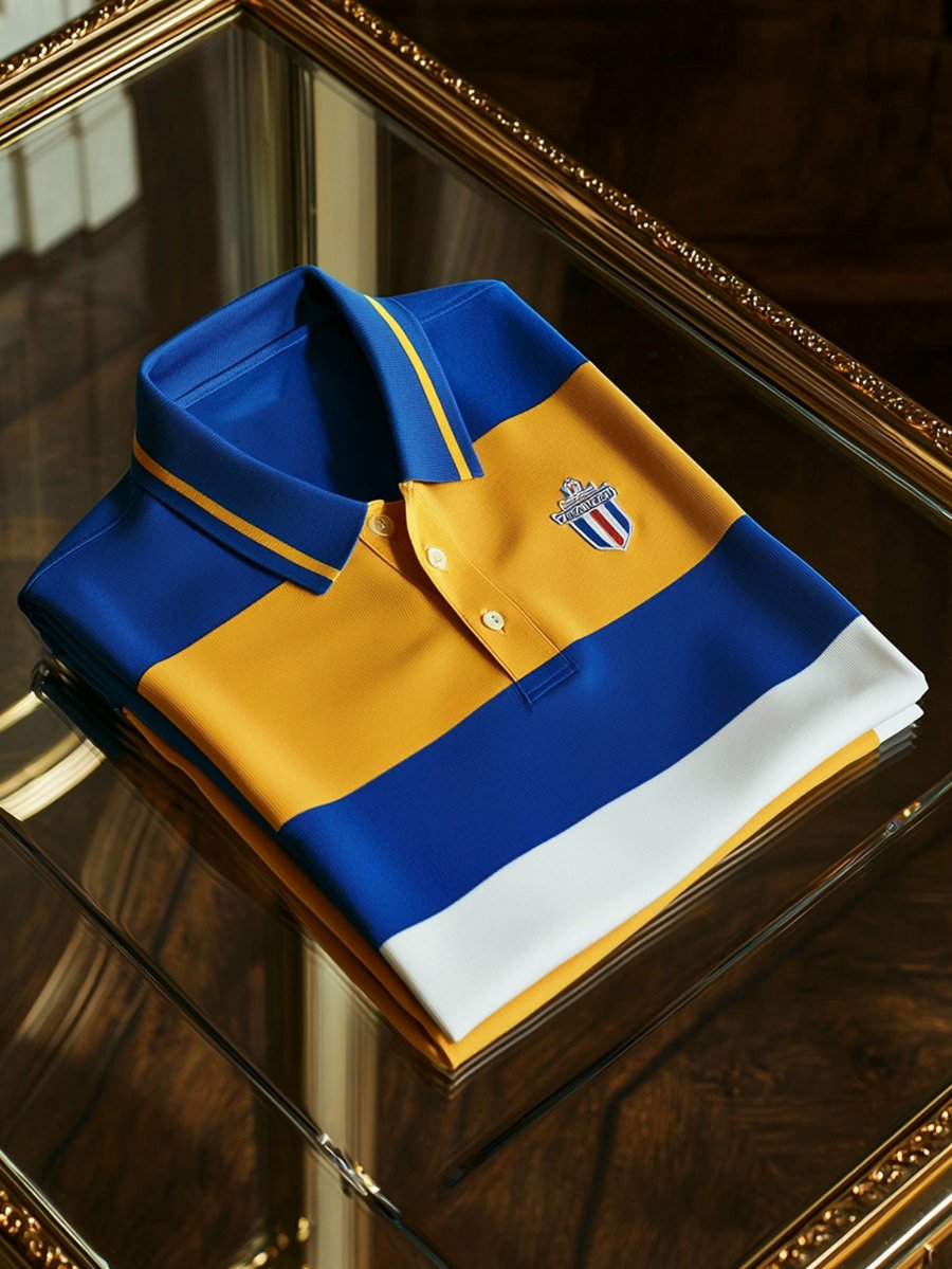 Camisa polo vintage ejecutivo de manga larga para hombre