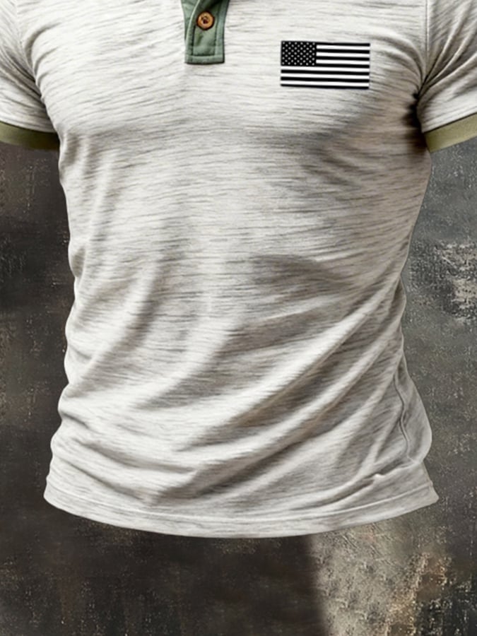 Camisa polo retro Patriot en bloques de color para hombre