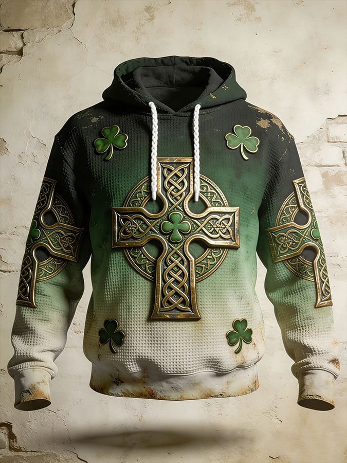 Sudadera casual estampado Hooded de manga larga para hombre